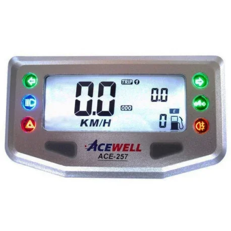 ACEWELL MODEL 257 SILVER DIGITAL SPEEDOMETER