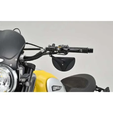 ADJUSTABLE HANDLEBAR MIRROR APPROVED D-MIRROR-19 HALF MOON