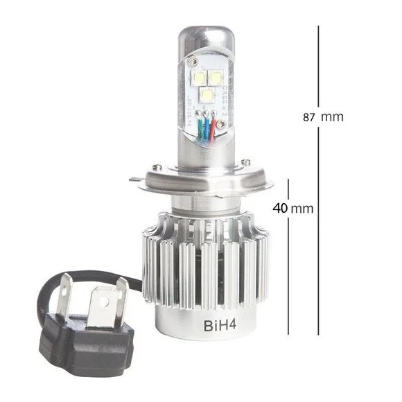 Ampoule Tecno globe LED VENTILE BI H4 CODE ET PHARE CTR Universel Ref : TG0192 / LED.H4.CTR