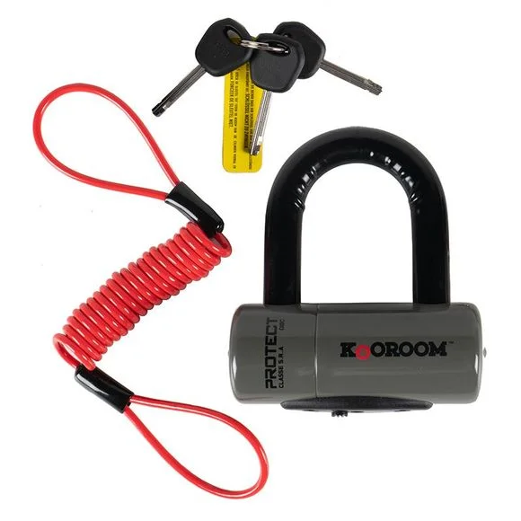 Antivol KOOROOM PROTECT DISC SRA AVEC CORDON Universel – Gris Ref : KOR0003