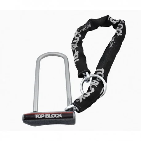 Antivol moto TOP BLOCK SILVER 320CL11 homologue classe SRA avec chaine