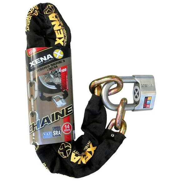 Antivol XENA U 69 MM SRA + CHAINE 120 CM Universel Ref : XSC120