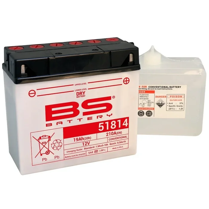 Batterie BS BATTERY conventionnelle avec pack acide – 51814 (12C16A-3B)