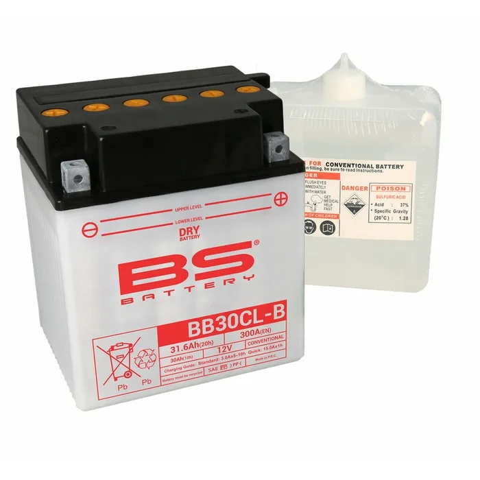 Batterie BS BATTERY Haute-performance avec pack acide – BB30CL-B