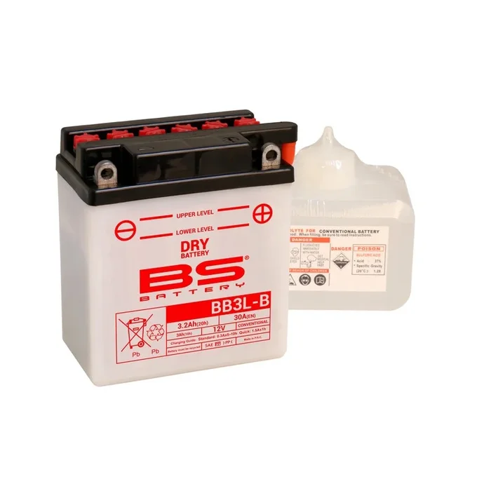Batterie BS BATTERY Haute-performance avec pack acide – BB3L-B