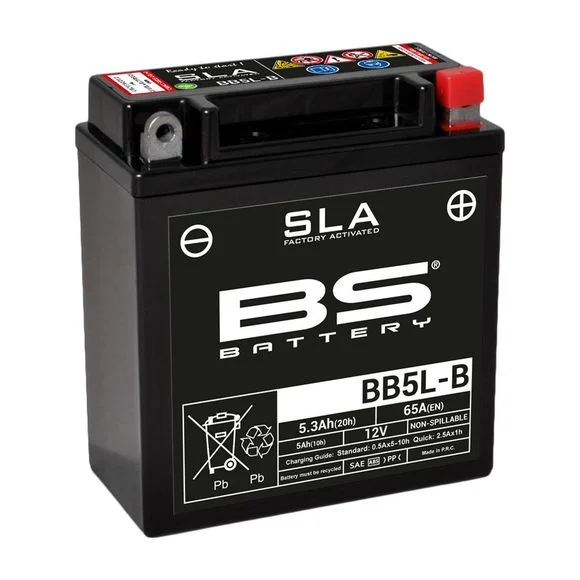 Batterie BS Battery SLA YB5L-B/BB5L-B ferme Type Acide Sans entretien/prête à l’emploi Ref : 321058 / 1080664