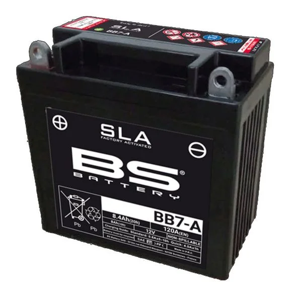 Batterie BS Battery SLA YB7-A/BB7-A ferme Type Acide Sans entretien/prête à l’emploi Ref : SLAYB7A / 1109784