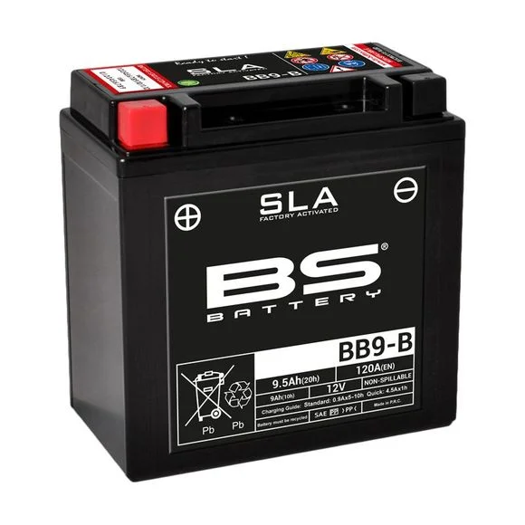 Batterie BS Battery SLA YB9-B/BB9-B ferme Type Acide Sans entretien/prête à l’emploi Ref : 321083 / 1080668