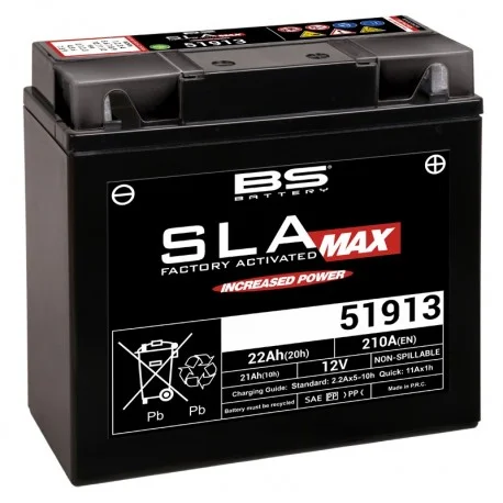 Batterie moto BS BATTERY 51913 SLA Max sans entretien activee usine SPECIAL BMW 21Ah