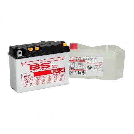 Batterie moto BS BATTERY 6 volts Renforcee 6N12A-2D (B54-6A)