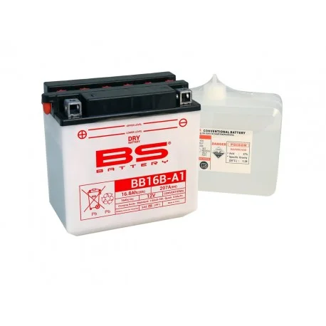 Batterie moto BS BATTERY Haute-performance 12 Volts YB16B-A1 BB16B-A1