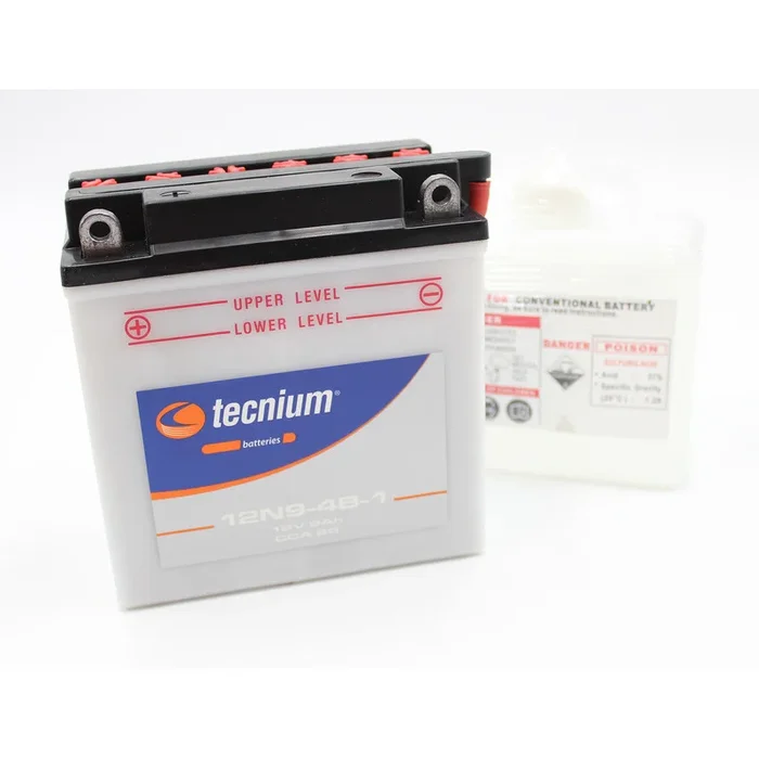 Batterie TECNIUM conventionnelle avec pack acide – 12N9-4B-1