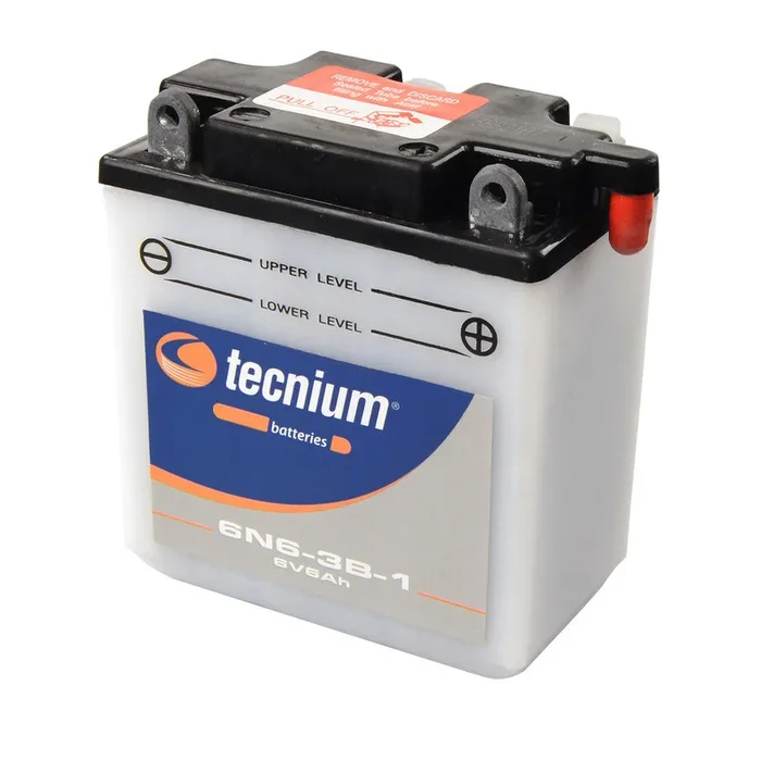 Batterie TECNIUM conventionnelle avec pack acide – 6N6-3B-1