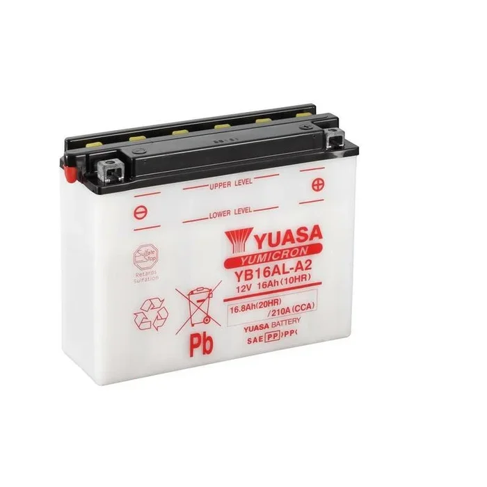 Batterie YUASA conventionnelle sans pack acide – YB16AL-A2