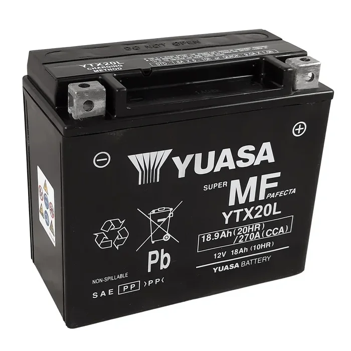 Batterie YUASA W/C sans entretien activée usine – YTX20L FA