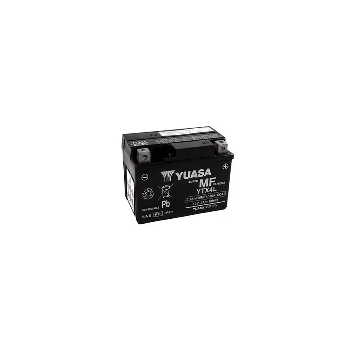 Batterie YUASA W/C sans entretien activée usine – YTX4L FA
