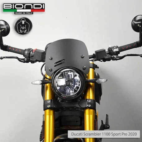 BIONDI SCRAMBLER SATIN BLACK WINDSHIELD