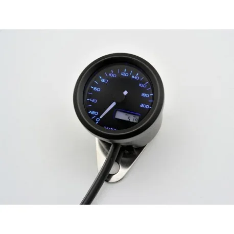 Black speedometer 200 KMH Velona 48 MM