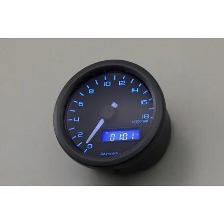 Black tachometer 18,000 RPM Velona 60mm