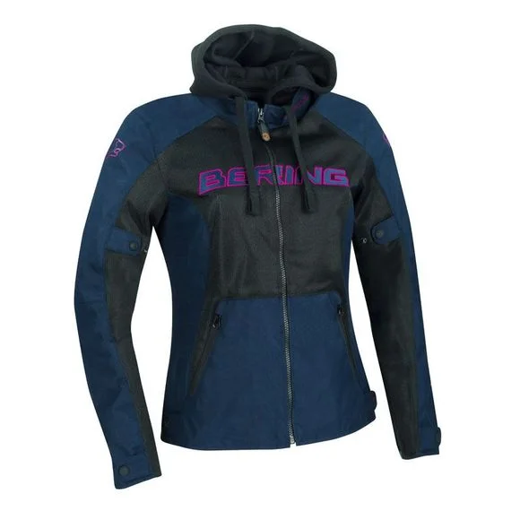Blouson Bering LADY SPIRIT – Noir / Bleu Ref : BR1264