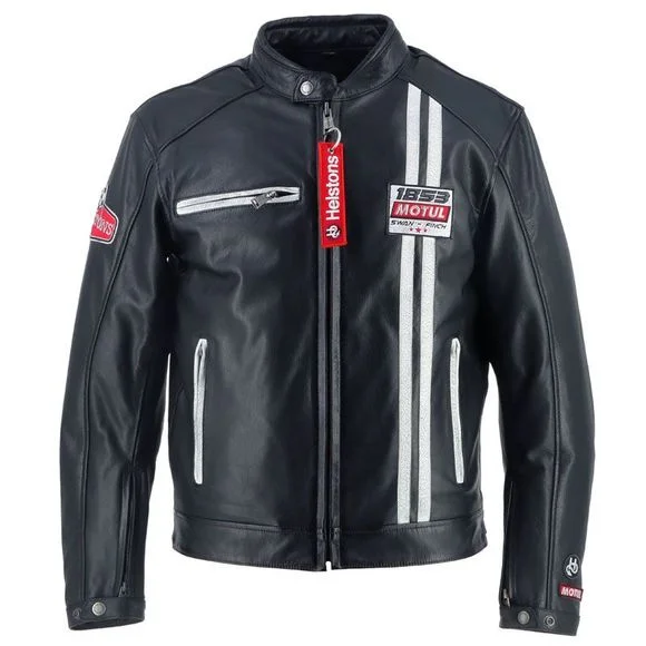 Blouson Helstons BOXER MOTUL CUIR – Noir Ref : HS1187