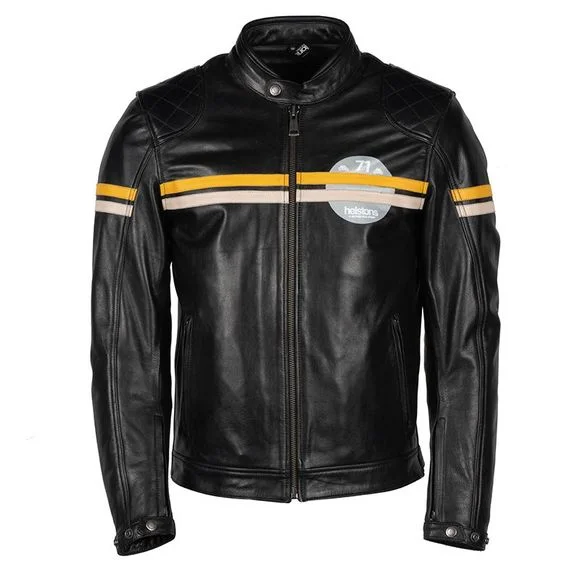 Blouson Helstons CHEVY CUIR BUFFALO – Noir Ref : HS0946