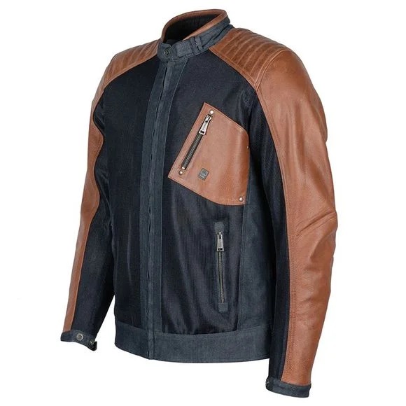 Blouson Helstons COLT AIR CUIR MESH – Marron Ref : HS0959