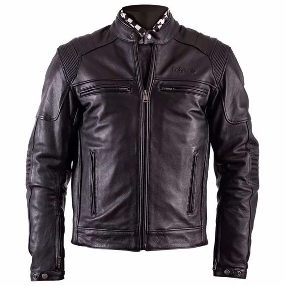 Blouson Helstons TRUST – cuir PLAIN – Noir Ref : HS0473