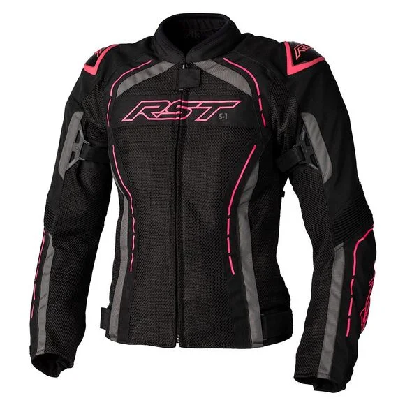Blouson RST S1 MESH FEMME – Noir / Rose Ref : RST0182