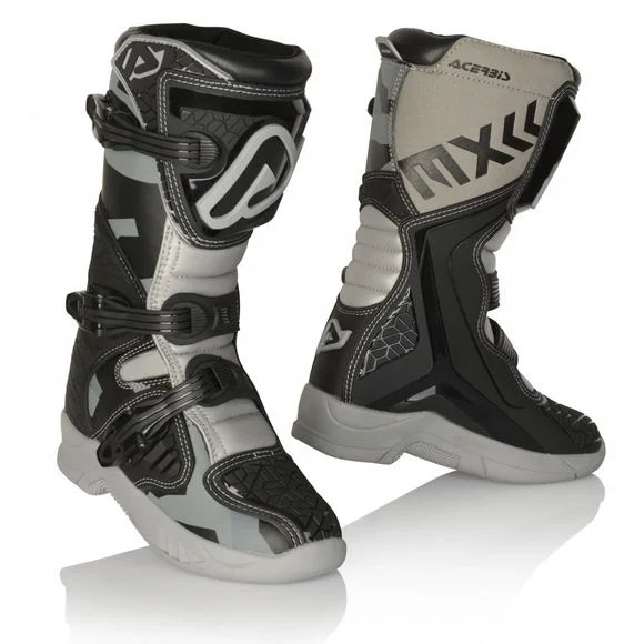 Bottes cross Acerbis X-TEAM KID BLACK/GREY – Noir / Gris Ref : AE3146