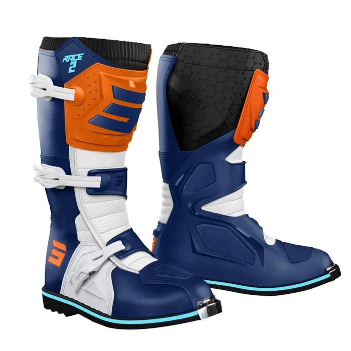 Bottes Cross Enfant SHOT RACE 2 Bleu Orange
