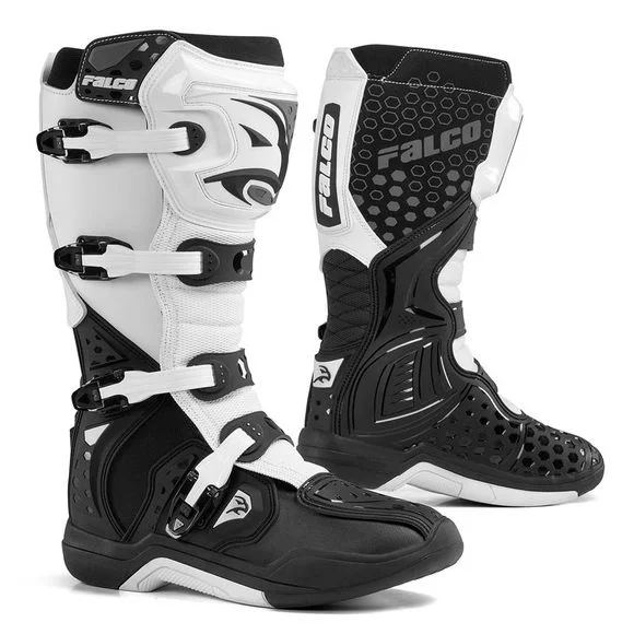 Bottes cross Falco LEVEL 2 2023 – Blanc / Noir Ref : FAL0161