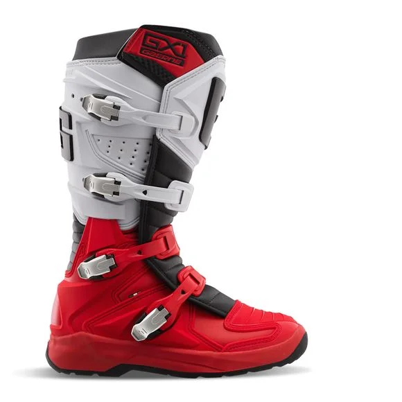Bottes cross Gaerne GX1 EVO RED/WHITE 2025 – Rouge / Blanc Ref : GA0221