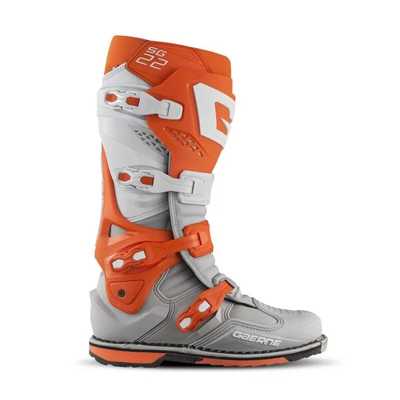 Bottes cross Gaerne SG22 ORANGE/WHITE/GREY 2025 – Orange / Blanc Ref : GA0223