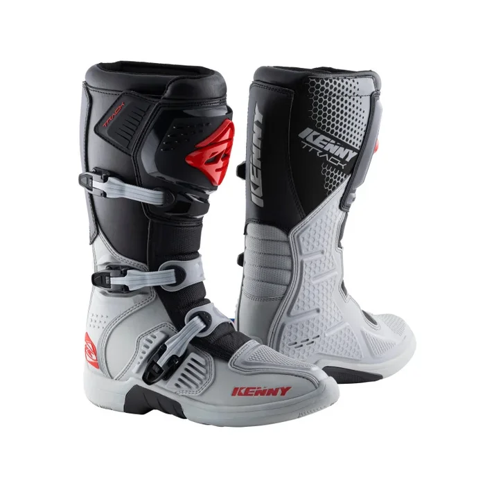 Bottes Cross KENNY TRACK Gris Rouge