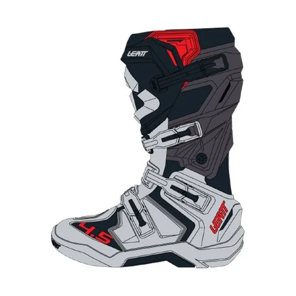 Bottes cross Leatt 4.5 2024 – Noir / Rouge Ref : LB0777