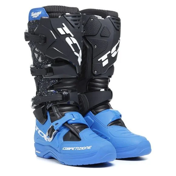Bottes cross TCX Boots COMP EVO 2 – MICHELIN – BLACK BLUE 2024 – Noir / Bleu Ref : OX0348