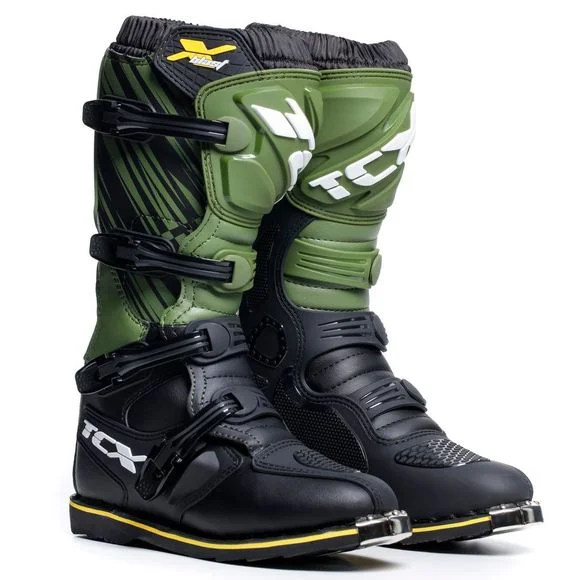Bottes cross TCX Boots X-BLAST – BLACK GREEN YELLOW 2023 – Noir / Vert Ref : OX0356