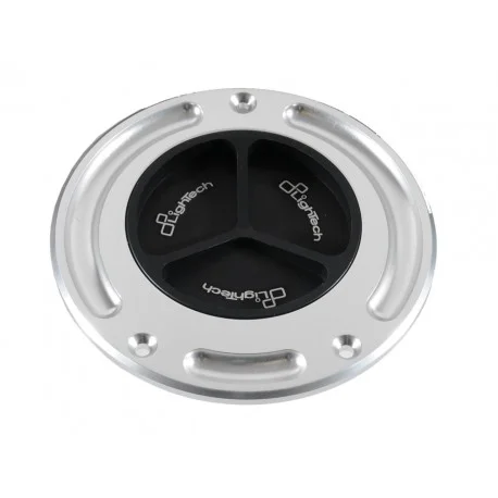 Bouchon de reservoir LIGHTECH noir/argent a vis Kawasaki 300