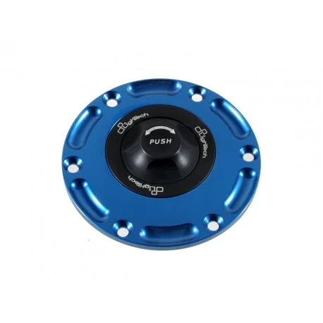 Bouchon de reservoir LIGHTECH noir/cobalt 1/4 tour Kawasaki 300