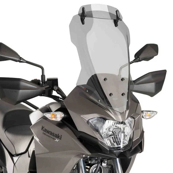 Bulle Puig Touring avec visière – GrisKAWASAKI 300 VERSYS-X 300 ABS (KLE300C) – 2017 – 2020Ref : 9713H