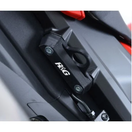 Caches-orifice repose-pieds R&G RACING noir Honda CBR1000RR 2017-2019