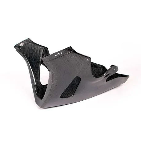 Carbon skid plate for large volume radiator