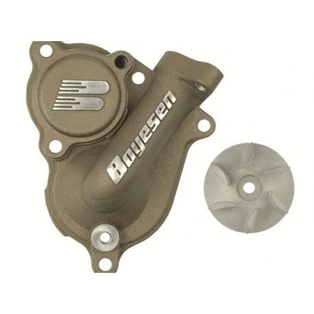 Carter de pompe a eau + helice BOYESEN alu couleur magnesium Honda CRF450R