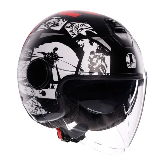 Casque AGV ETERES – HISTORY – Noir / Blanc Ref : AG1073