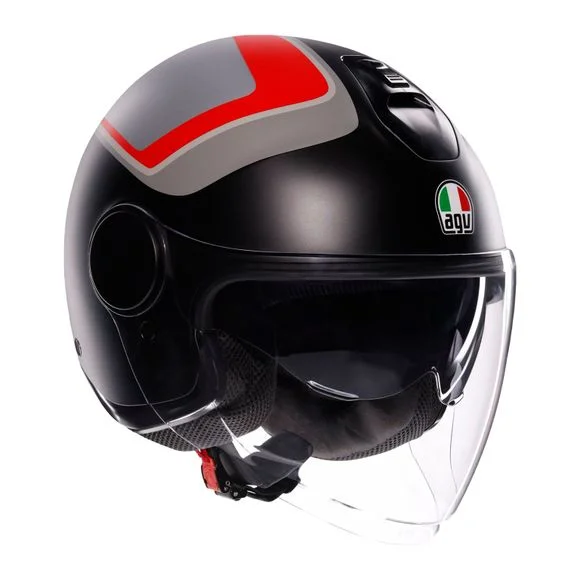 Casque AGV ETERES – SCAGLIERI – Gris / Rouge Ref : AG1074