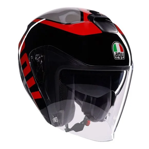 Casque AGV IRIDES – VALENZA – Gris / Rouge Ref : AG1067