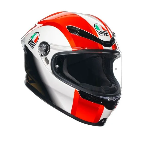 Casque AGV K-6 S – SIC58 – Blanc / Rouge Ref : AG1002