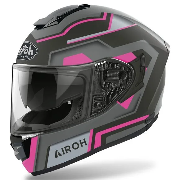 Casque Airoh ST 501 – SQUARE – PINK MATT – Rose / Noir Ref : AR1197