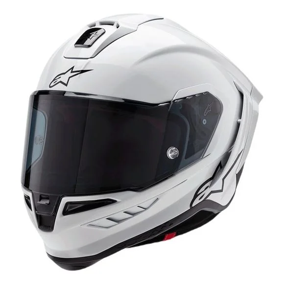 Casque Alpinestars Supertech R10 Solid – Blanc / Noir Ref : AP3604